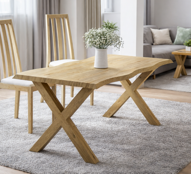 11039-1120. Mesa salón madera en 140cm. 11039-1120. Mesa salón madera en 140cm.